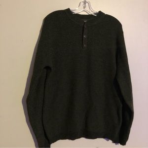 Oscar De La Renta Sweater Green Long Sleeve Mens Medium M